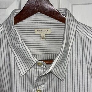 Sonoma Long Sleeve Button Down Shirt, XXL 100% Cotton